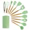 MegaChef Mint Green Silicone & Wood Cooking Utensils Set, 12ct.
